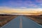 Old Road Extending Into Sunset at Wichita Mountains National Wildlife Refuge