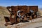 Old rocker bucket used to carry rubble from mining