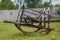 Old rocking chair at the back yard