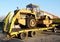 The old roller furling truck concreting of roads prepared for transport