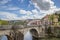 Old Roman bridge over river Tamega in Amarante