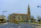 Old Romanesque church in Medoc  Bordeaux  France.