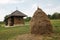 Old Romanian house and haystack