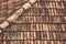 old roof tiles background. Shingle Aged Background with Copyspace