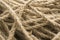 Old rope strings background structure. Rough cord pattern.