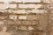 Old rugged brick wall