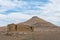 Old ruin and typical Karoo hill in the Tankwa Karoo