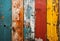 old ruined Colorful painted wooden plank background texture