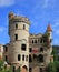 old ruined gothic style estate of russian count Khrapovitsky, 19th century, near Vladimir, Russia