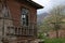 Old ruined house adobe and wood facade in village Gara Bov, Bulgaria