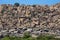 Old ruins within the boulder strewn landscape of Hampi, India