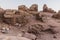 Old ruins at the Elephantine island in Aswan, Egy