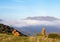 Old ruins and Montseny massif