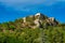 Old ruins near the village Vallon Pont d`Arc in Ardeche, France