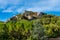 Old ruins near the village Vallon Pont d`Arc in Ardeche, France