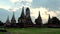 Old ruins and Pagodas at Wat Chaiwatthanaram Temple of Ayutthaya Province Thailand