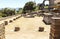 Old Ruins of The Public Baths in The Archaeological Park of Tindari, in Messina Province, Italy.