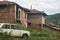 Old rural houses and abandoned vintage car