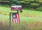 Old Rural Mailbox with Antique Flag