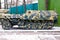 Old Russia military armored personnel carrier