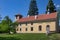 Old russian Philippians monastery in a polish Masuria. Summer, sunny day, blue sky above. Church in Wojnowo.