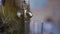 Old Russian traditional copper samovar. Art. Closeup of the faucet of the samovar. Metal tap of samovar closeup
