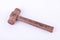 old rust Sledge hammer used on white background tool isolated