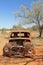 Old rusted car in the Australian Outback