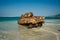 The old rusted and deserted military tank of Flamenco beach on the Puerto Rico island of Culebra