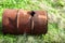 Old rusted iron barrel