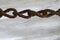 Old rusted link chain