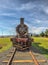 Old rusted steam locomotive in Encarnacion. In Paraguay there is no more rail traffic today.