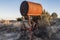 Old Rusted Tank at Sunset