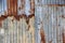 Old rusted zinc wall background texture