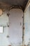 Old rustic battleship door