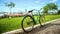 Old and rustic bike at seaside