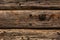 old rustic wooden planks eaten by caries