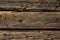 old rustic wooden planks eaten by caries