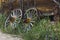 Old Rustic Wooden Wagon Wheels In Fairplay, Colorado