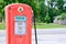 Old rusty american gas pump.