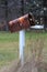 Old Rusty American Postbox Isolated