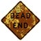 Old rusty American road sign - Dead End, New York City