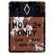 Old rusty American road sign - HOV 2+ only Time