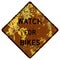 Old rusty American road sign - Watch for bikes, Maryland