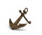 Old rusty anchor isolated on a white, clipping path included