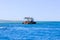 Old Rusty Barge floating on the Sea