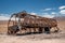 Old rusty bus in Atacama desert in Chile