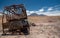 Old rusty bus in Atacama desert in Chile