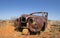 Old rusty car abandoned in Australian Outback
