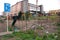 Old rusty damaged playground at Chersky town district Kolyma reg